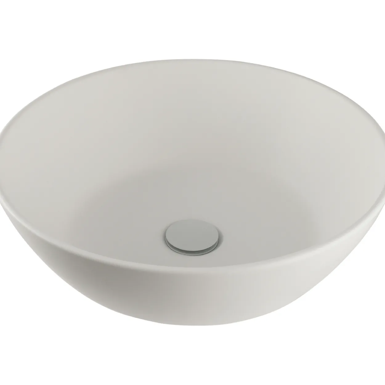 Lavabo solid surface ø45 servant hvit