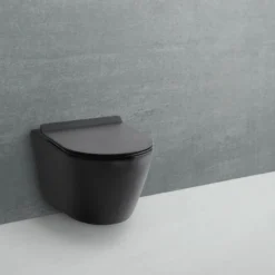 Lavabo studio rimless vegghengt toalett m/slim toalettsete matt sort