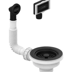 Lavabo universal bunnventil m/overløp sort