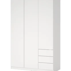Lind base garderobeskap hvit 117x50x176