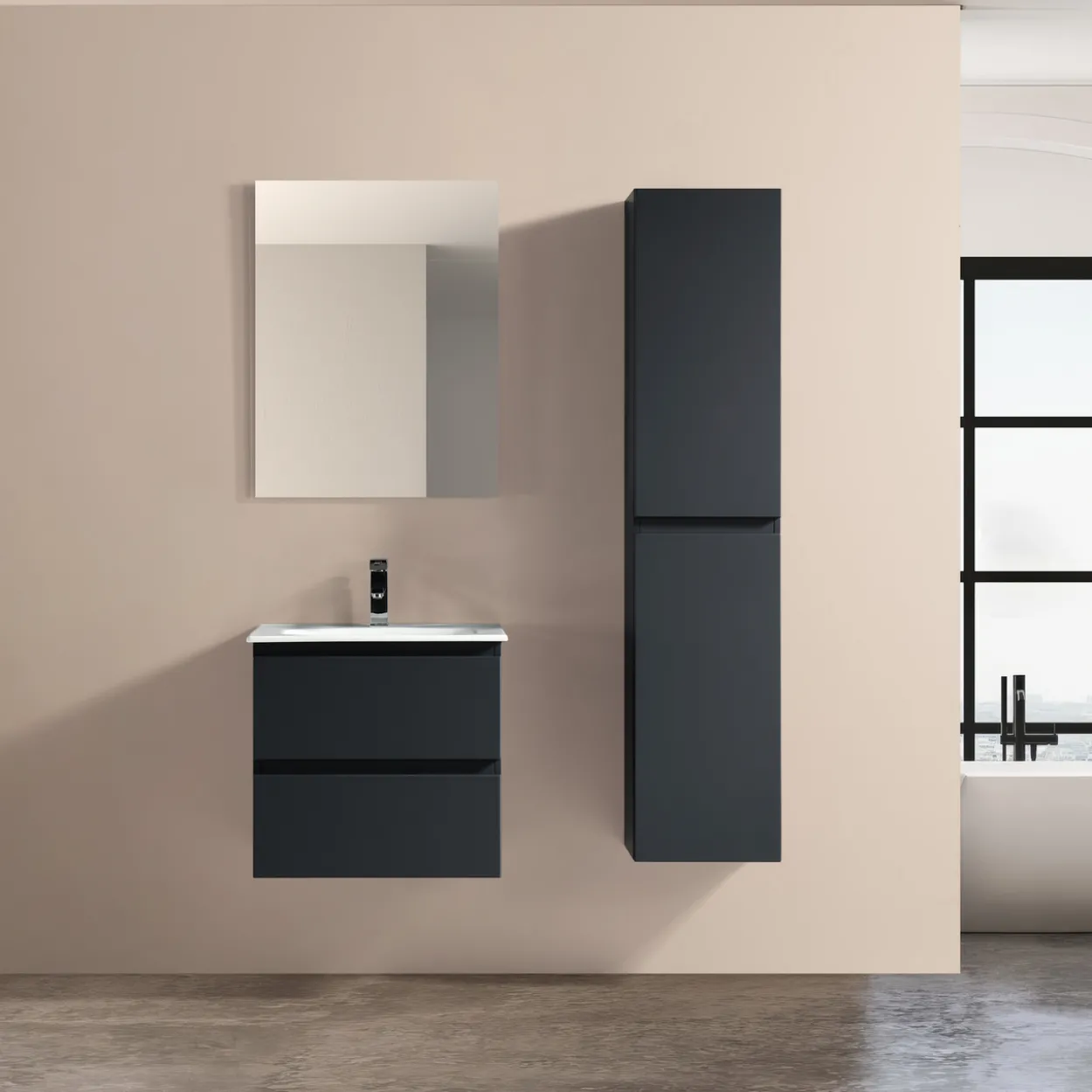 Lind bellevue 60 matt sort servantskap