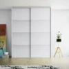 Lind budget skyvedørsfront 62 cm hvit