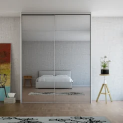 Lind budget skyvedørsfront 102 cm speil (1/2 dør)