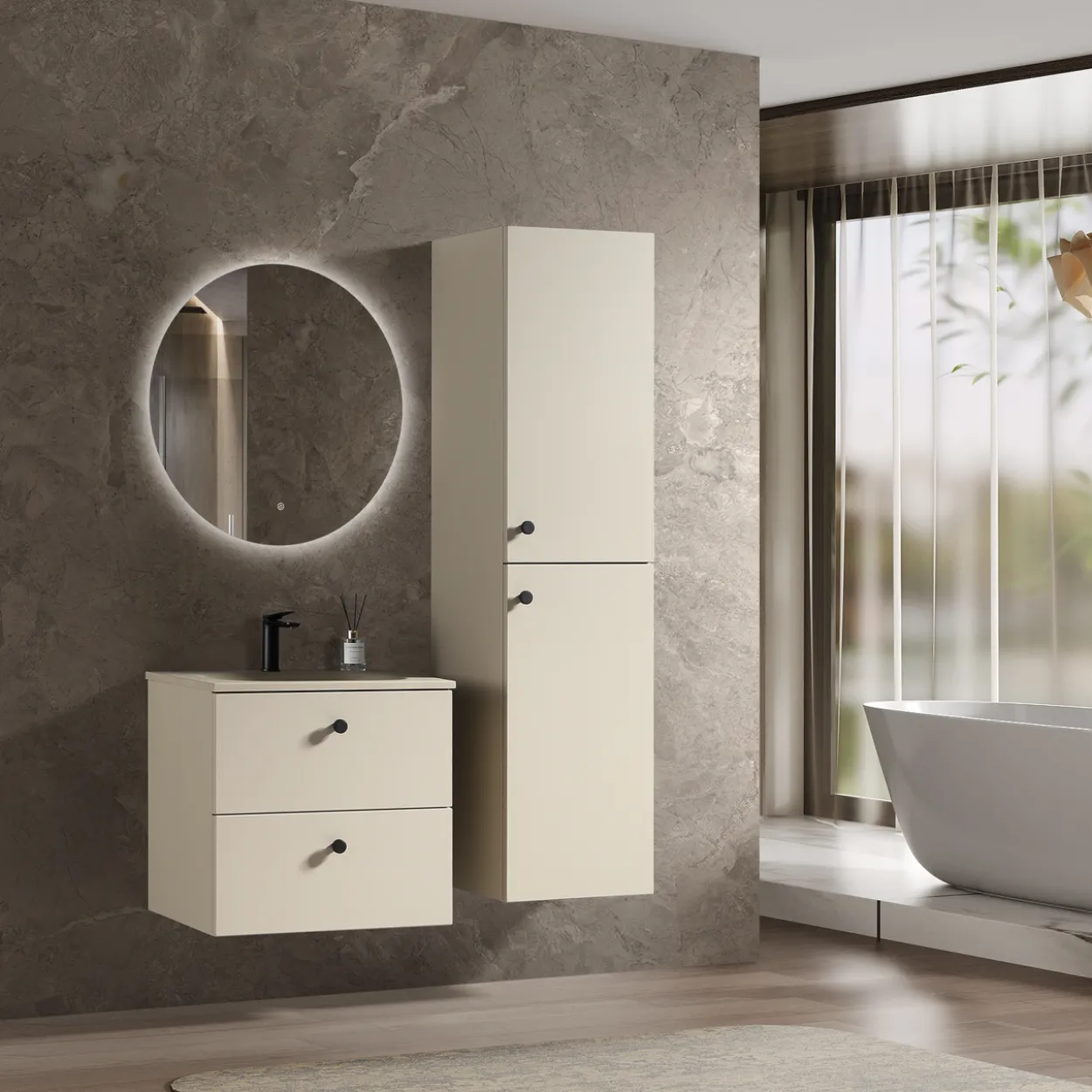 Lind crema 60 servantskap beige