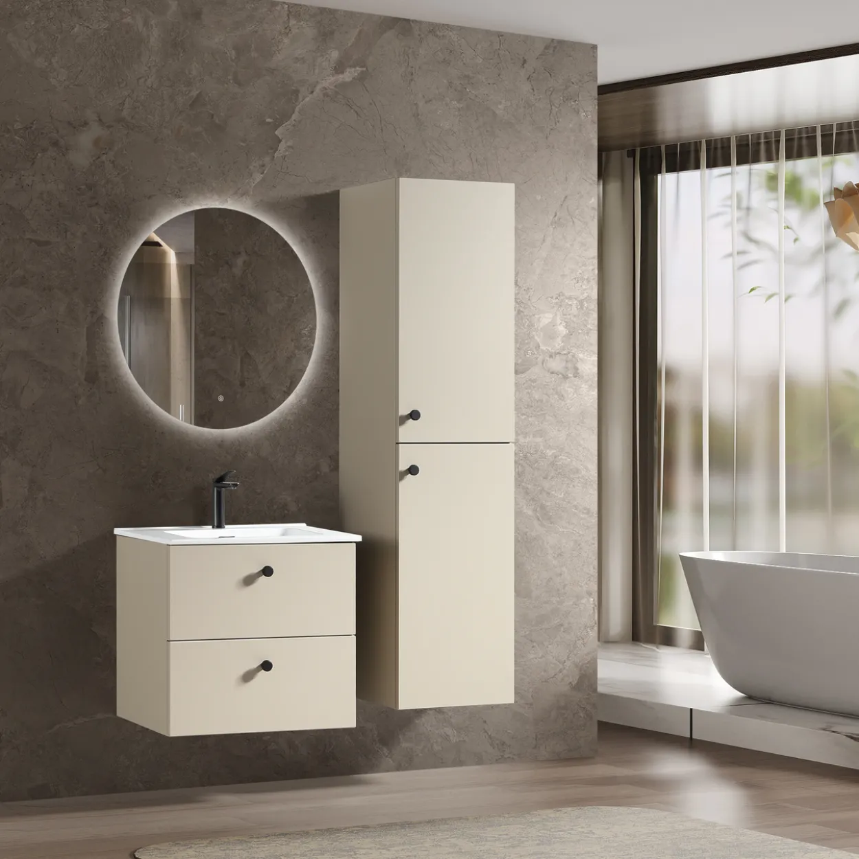 Lind crema 60 servantskap beige