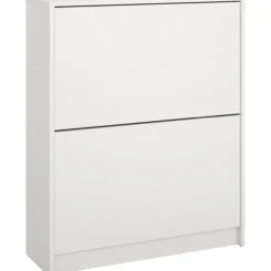 Lind fiora skoskap hvit 2 dører 70x24x85