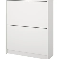 Lind fiora skoskap hvit 2 dører 70x24x85