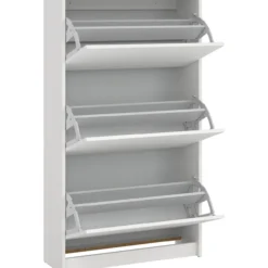 Lind fiora skoskap hvit 3 dører 70x24x124