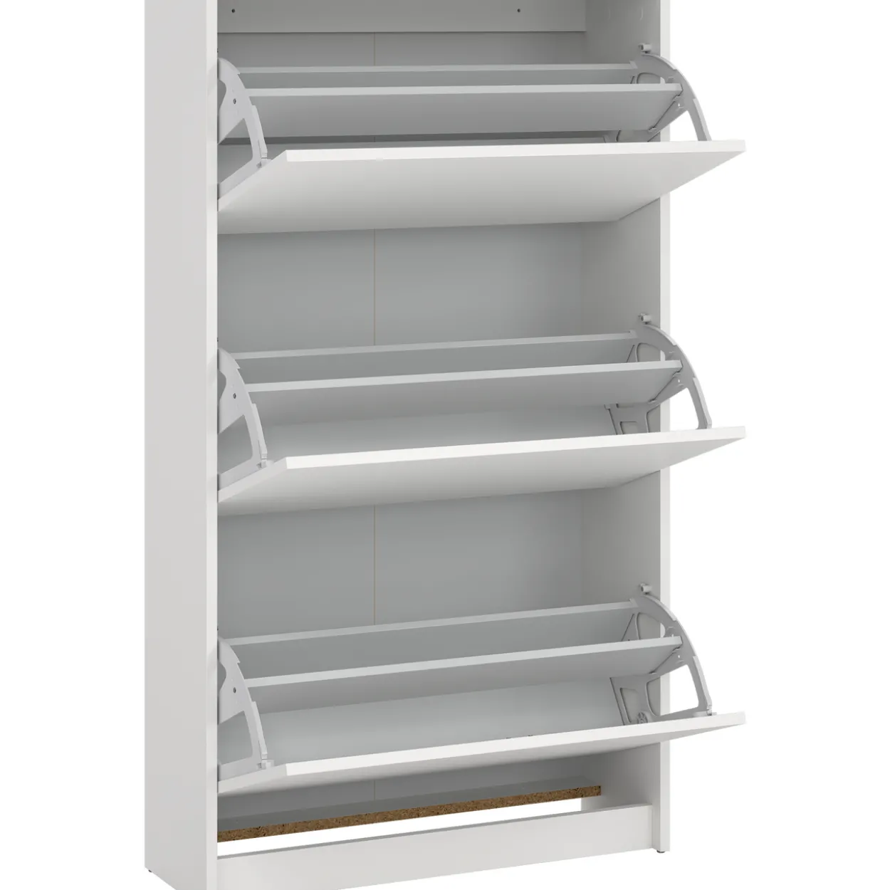 Lind fiora skoskap hvit 3 dører 70x24x124