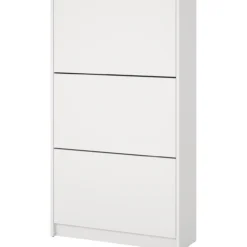 Lind fiora skoskap hvit 3 dører 70x24x124