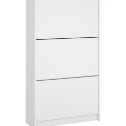 Lind fiora skoskap hvit 3 dører 70x24x124