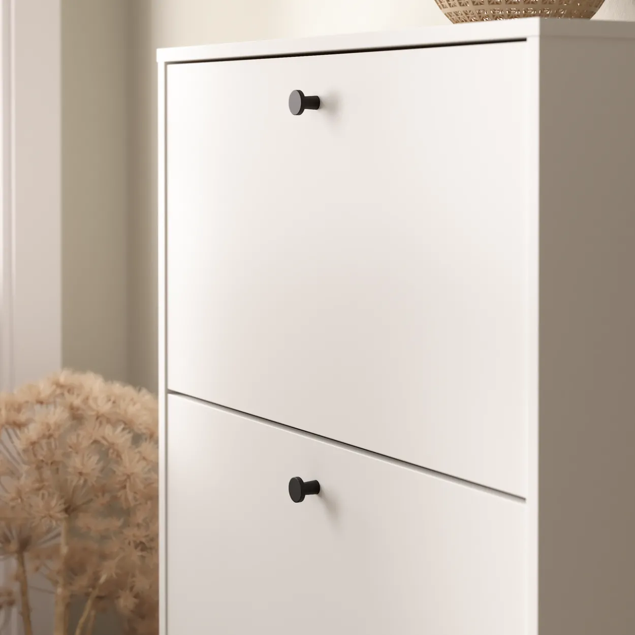 Lind fiora skoskap hvit 3 dører 70x24x124