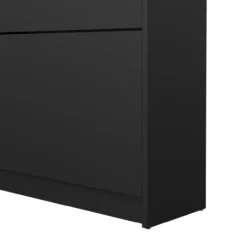 Lind fiora skoskap sort 3 dører 70x24x124