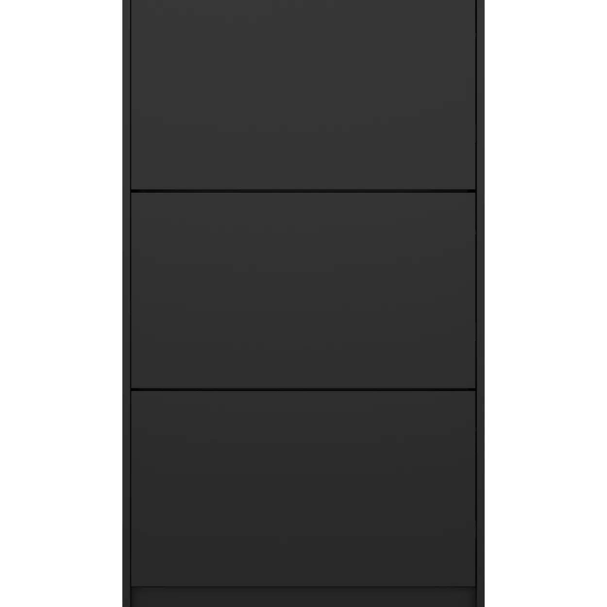 Lind fiora skoskap sort 3 dører 70x24x124