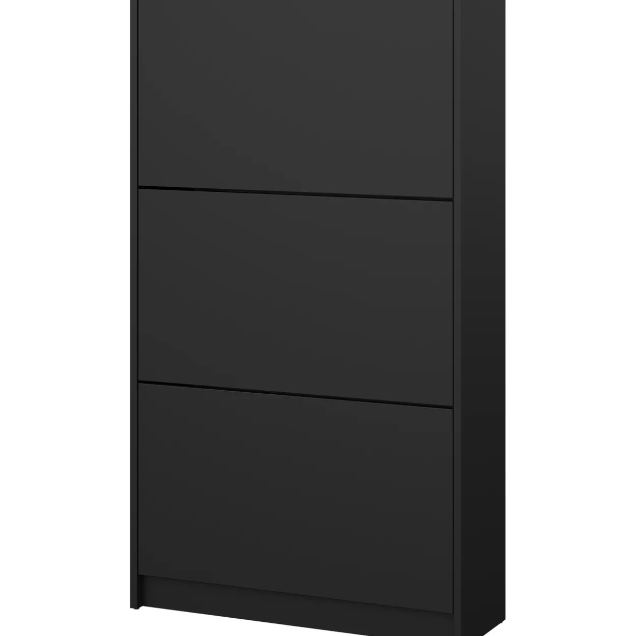 Lind fiora skoskap sort 3 dører 70x24x124