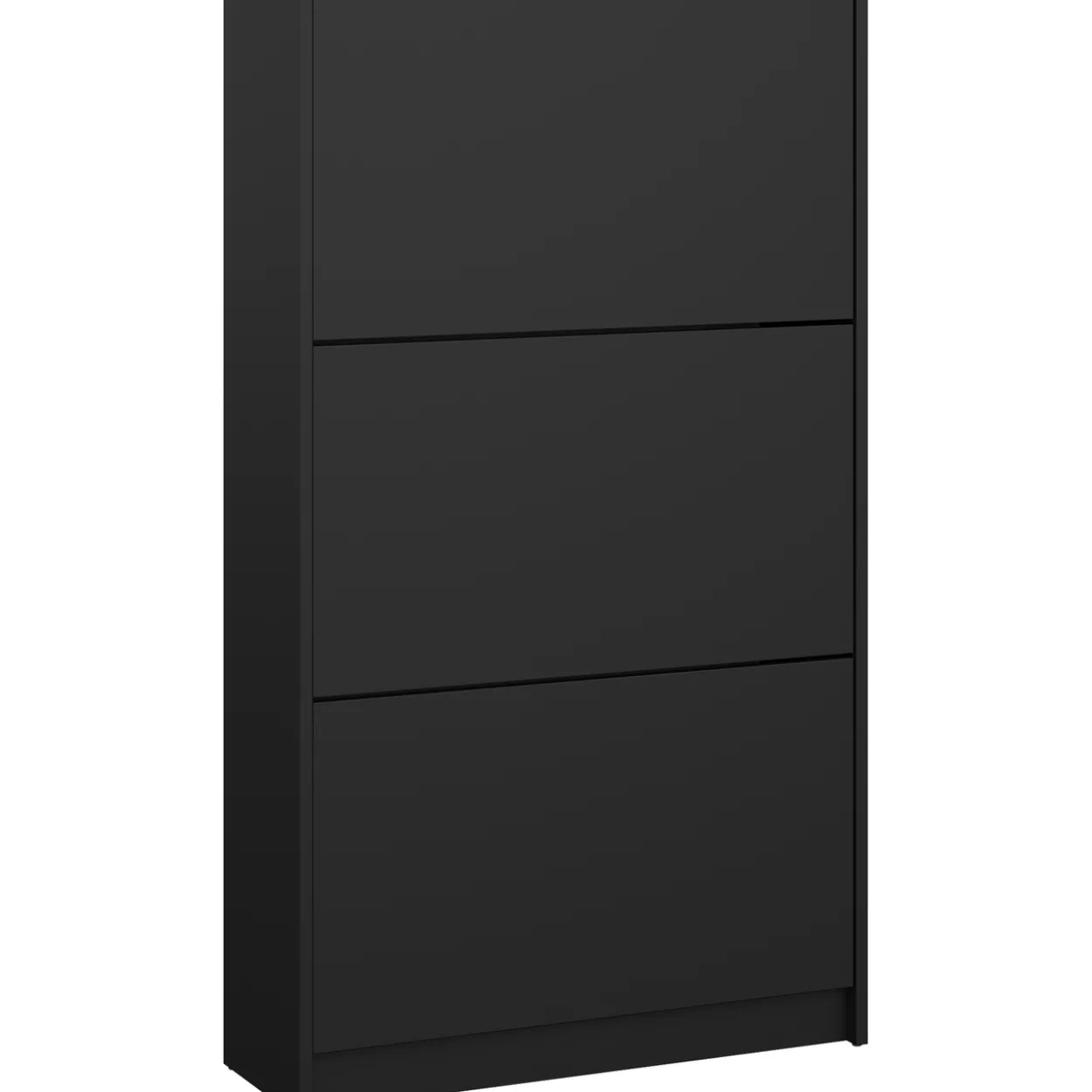 Lind fiora skoskap sort 3 dører 70x24x124
