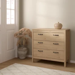 Lind leona kommode eik 3 skuffer 80x38x82