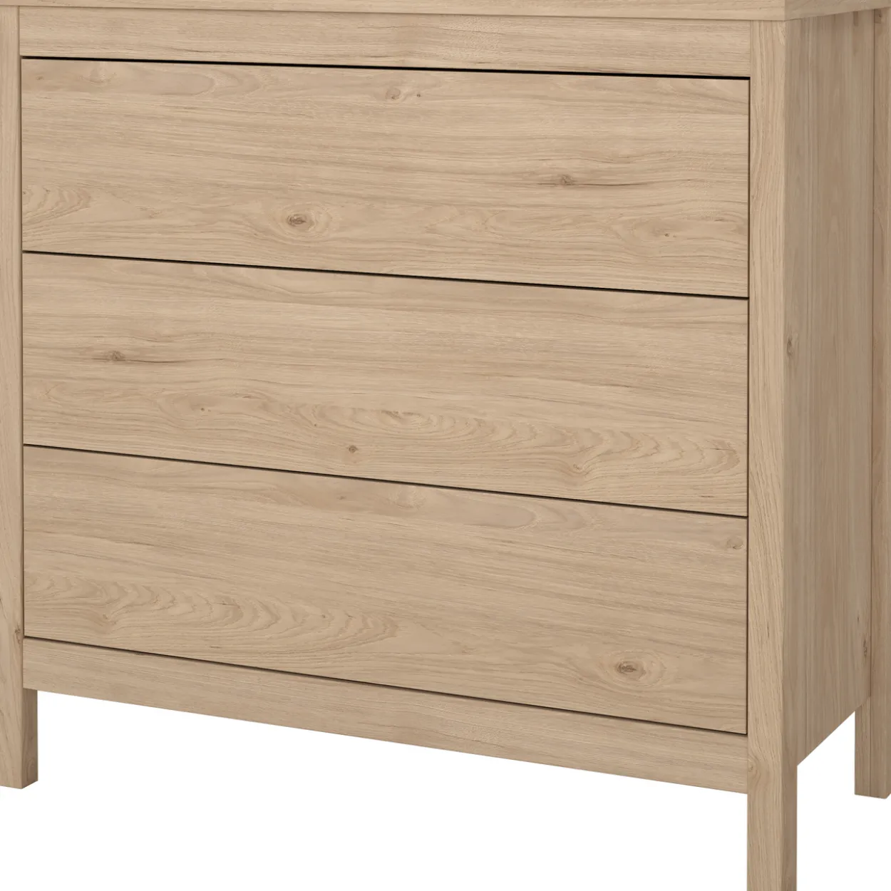 Lind leona kommode eik 3 skuffer 80x38x82