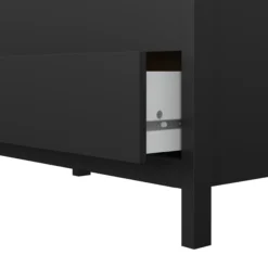 Lind leona kommode sort 3 skuffer 80x38x82