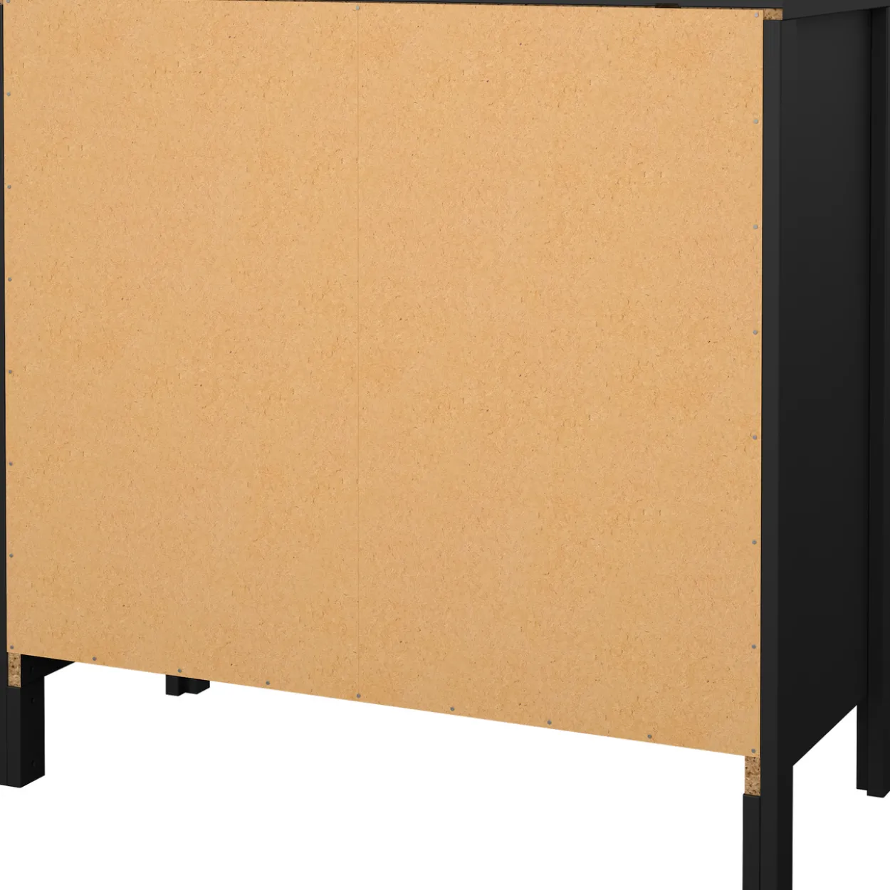 Lind leona kommode sort 3 skuffer 80x38x82