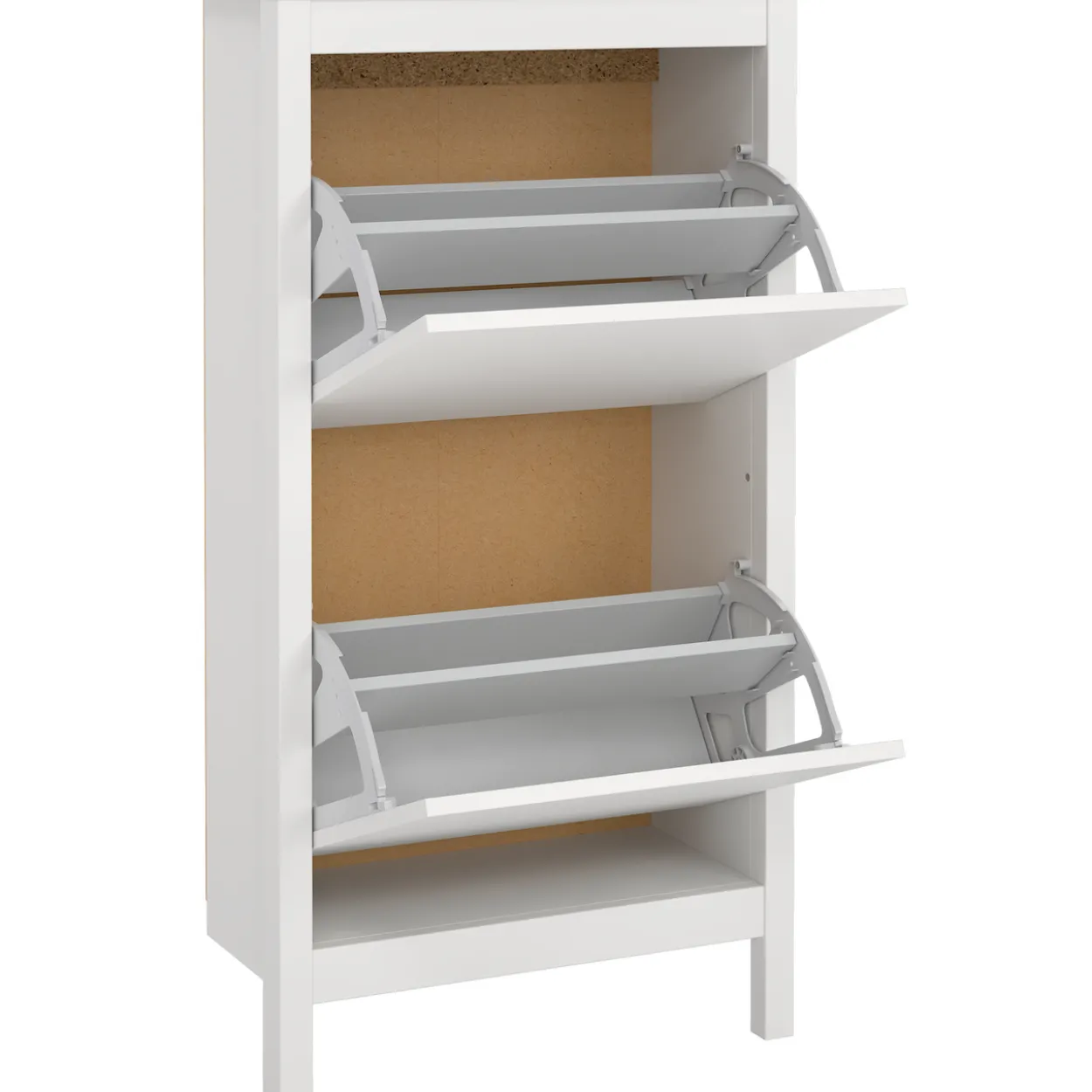 Lind leona skoskap hvit 2 dører 54x25x103