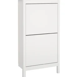 Lind leona skoskap hvit 2 dører 54x25x103