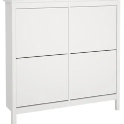 Lind leona skoskap hvit 4 dører 103x25x103