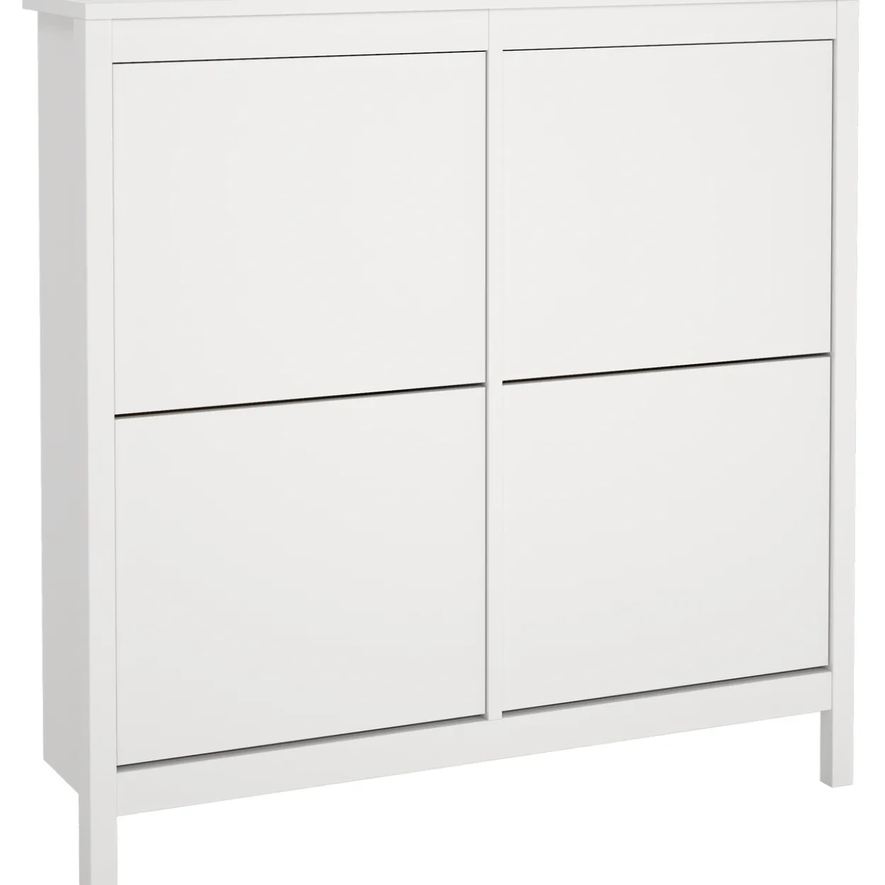 Lind leona skoskap hvit 4 dører 103x25x103