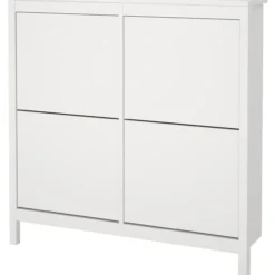 Lind leona skoskap hvit 4 dører 103x25x103