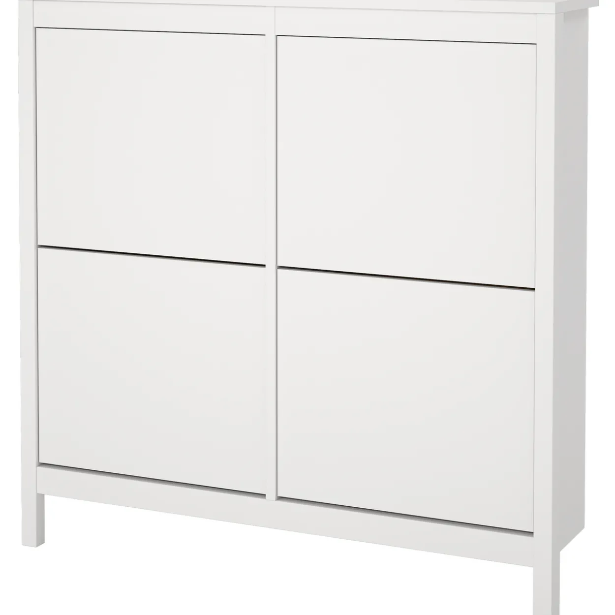 Lind leona skoskap hvit 4 dører 103x25x103