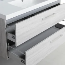 Lind luxury 100 grå baderomsmøbel m/enkel servant & speilskap