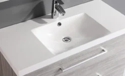 Lind luxury 100 grå baderomsmøbel m/enkel servant & speilskap