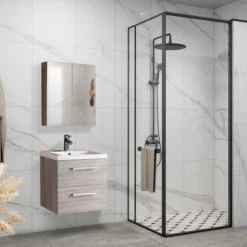 Lind luxury 60 grå speilskap