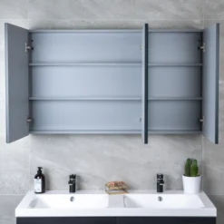 Lind luxury 120 sort speilskap