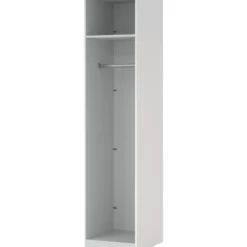 Lind nest garderobeskap 50x220x60cm hvit uten dør