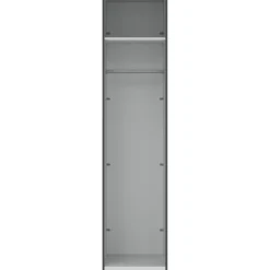 Lind nest garderobeskap 50x220x60cm antrasitt grå uten dør