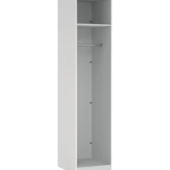 Lind nest garderobeskap 50x220x60cm hvit med ramme