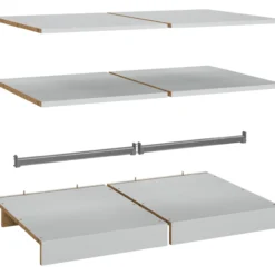 Lind nest garderobeskap 100x220x60cm antrasitt grå