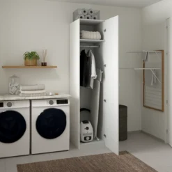 Lind nest garderobeskap 50x220x60cm hvit