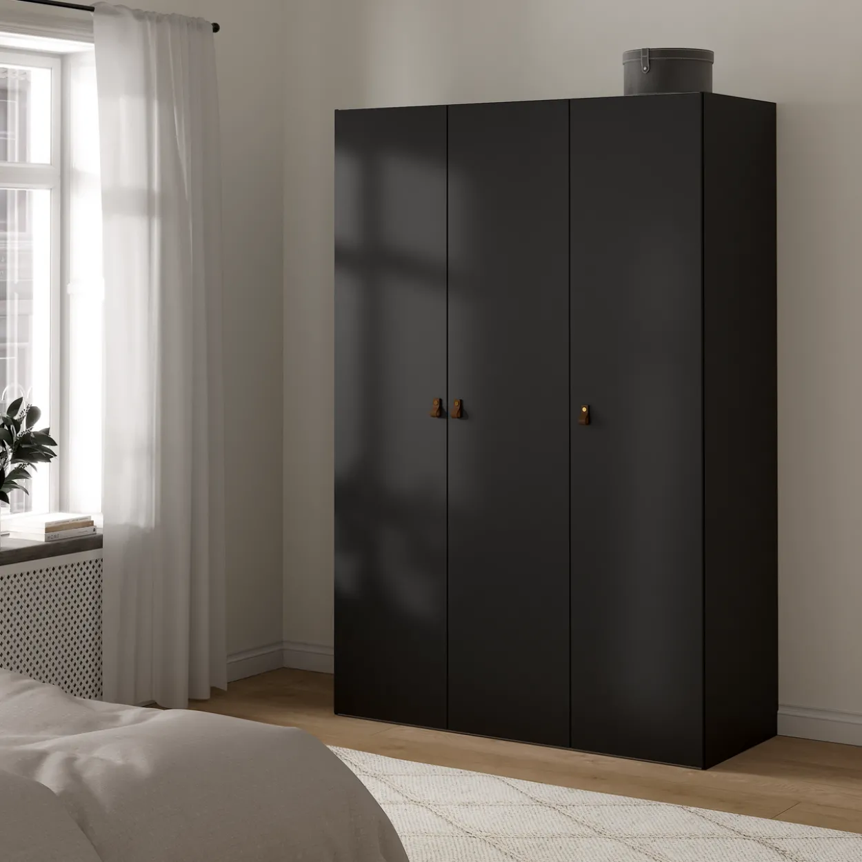 Lind nest garderobeskap 150x220x60cm sort