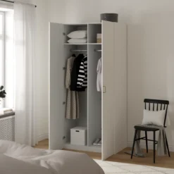 Lind nest garderobeskap 100x220x60cm hvit