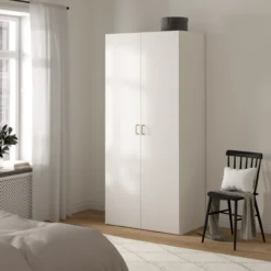 Lind nest garderobeskap 100x220x60cm hvit