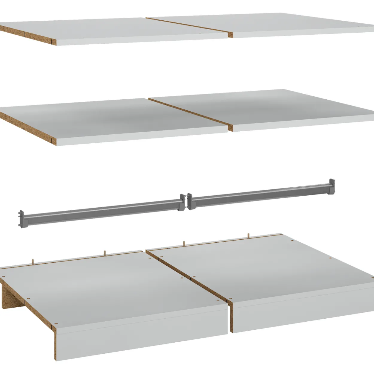 Lind nest garderobeskap 100x220x60cm eik
