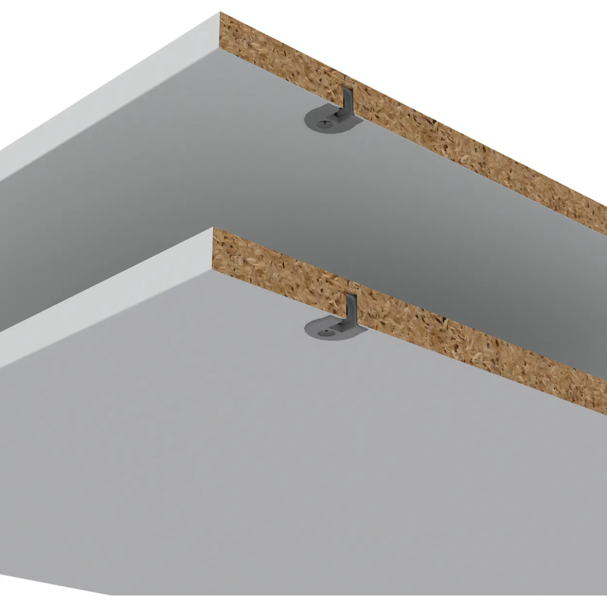 Lind nest hylle lys grå 2x50