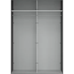 Lind nest skyvedørsgarderobe 150x220x67cm sort