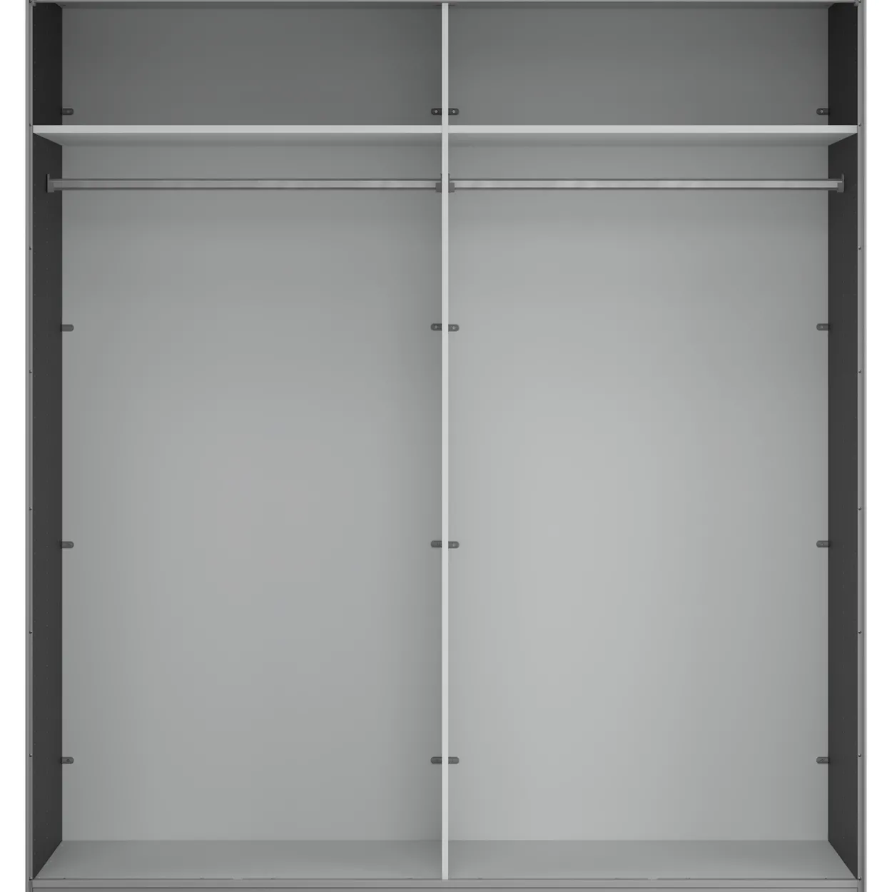 Lind nest skyvedørsgarderobe 200x220x67cm sort med speil