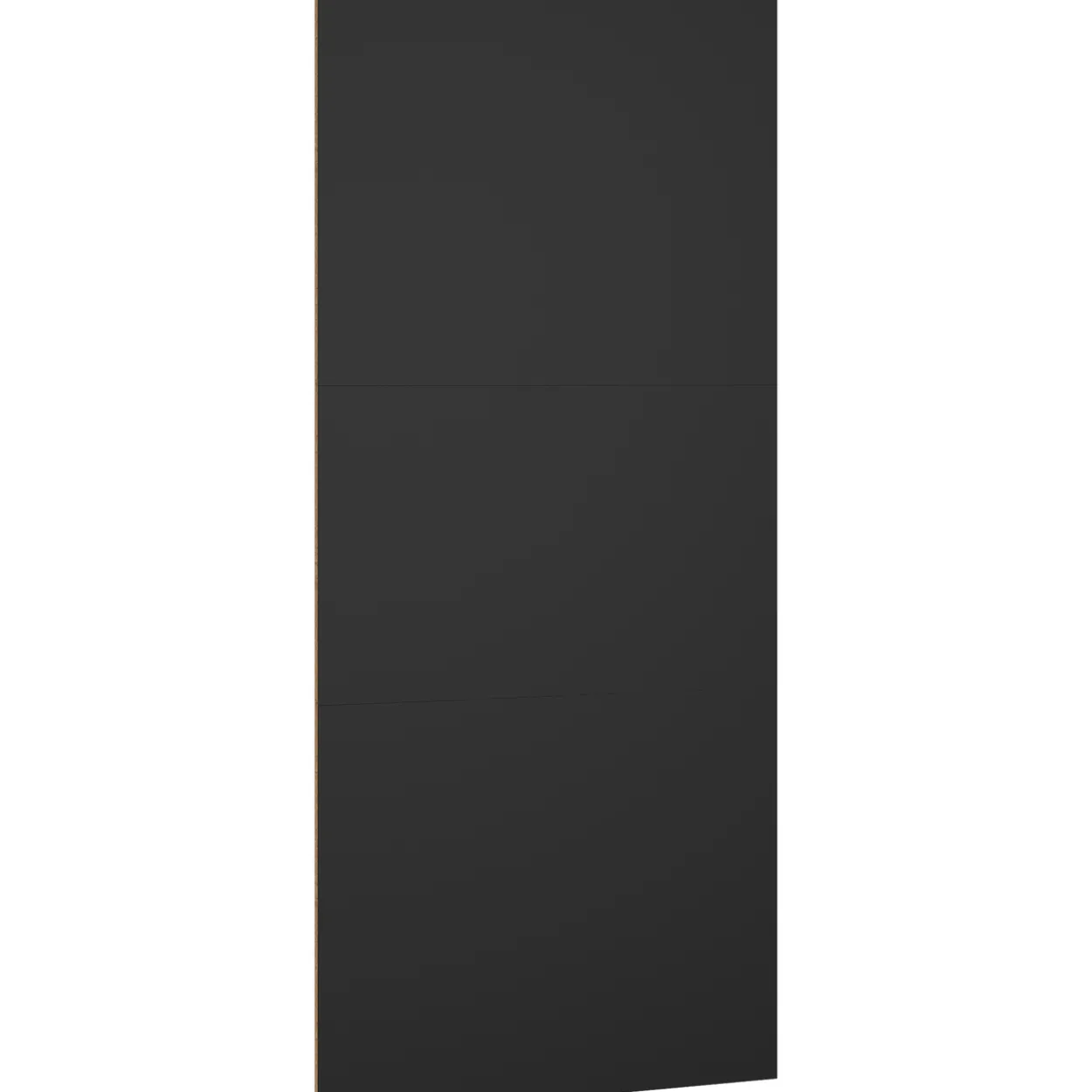 Lind nest skyvedørsgarderobe 200x220x67cm sort med speil