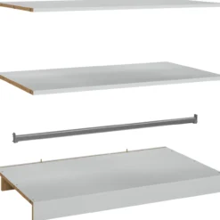 Lind nest skyvedørsgarderobe 200x220x67cm hvit