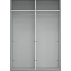 Lind nest skyvedørsgarderobe 150x220x67cm hvit