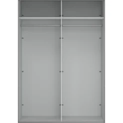 Lind nest skyvedørsgarderobe 150x220x67cm eik